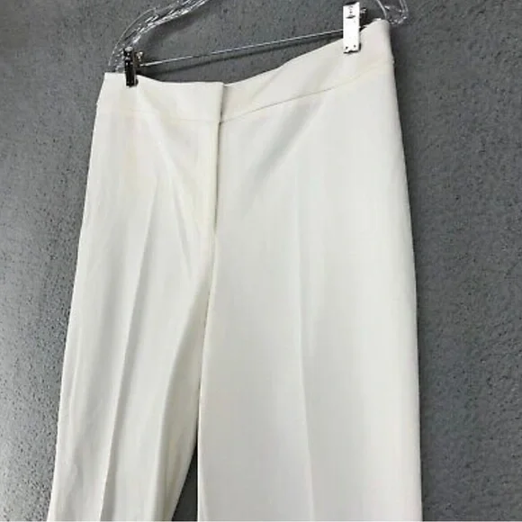Liz Claiborne Womens Dress Pants Size 12/14? Ivory Straight Leg Hi-Rise Career - Picture 6 of 9
